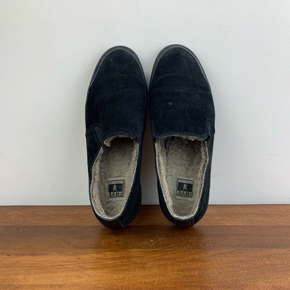 Frye Gemma Shearling 3471082-BLK Black Elastic Slip On Flats Size Womens 6.5 M - Picture 8 of 11